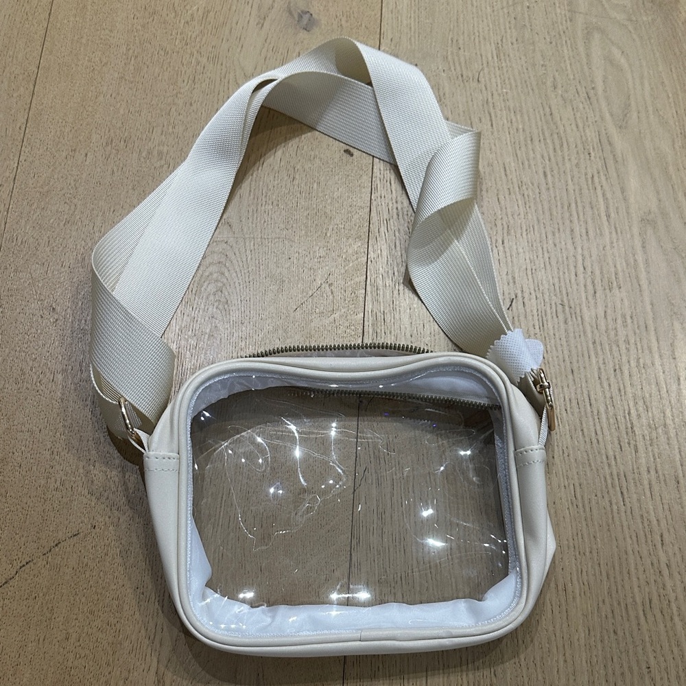 Transparent Cream Crossbody Bag